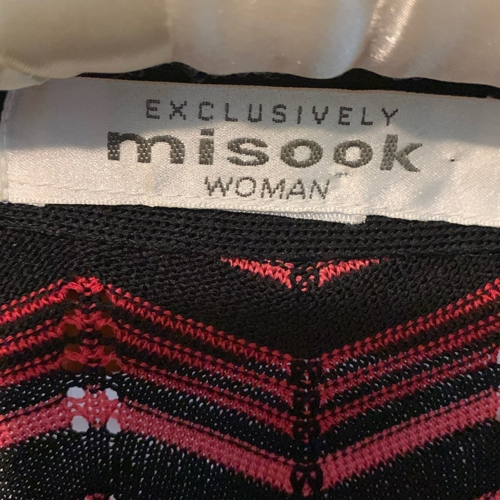 Misook Chevron Print Zippered Sweater Size 2x (24… - image 5